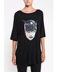 Женская черная футболка с круглым вырезом от Iceberg