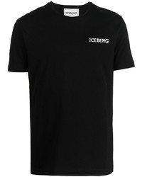 Мужская черная футболка с круглым вырезом от Iceberg