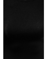 Женская черная футболка с круглым вырезом от Influence