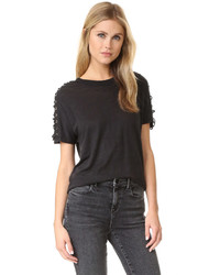 Женская черная футболка с круглым вырезом от IRO