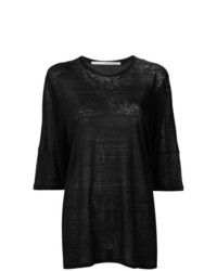Женская черная футболка с круглым вырезом от Isabel Benenato