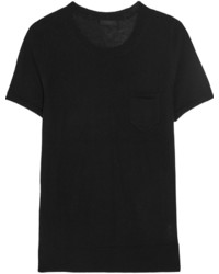 Женская черная футболка с круглым вырезом от J.Crew