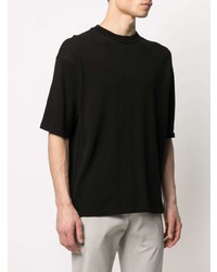 Мужская черная футболка с круглым вырезом от Nuur