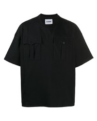 Мужская черная футболка с круглым вырезом от Jil Sander