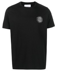 Мужская черная футболка с круглым вырезом от John Richmond