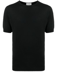 Мужская черная футболка с круглым вырезом от John Smedley