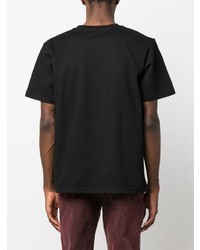 Мужская черная футболка с круглым вырезом от JUNTAE KIM