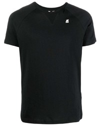 Мужская черная футболка с круглым вырезом от K-Way