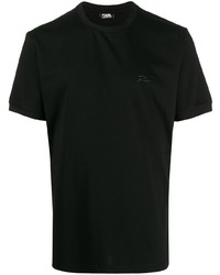 Мужская черная футболка с круглым вырезом от Karl Lagerfeld
