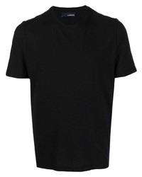 Мужская черная футболка с круглым вырезом от Lardini
