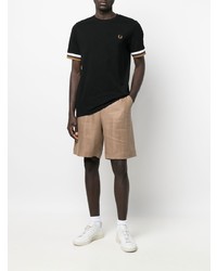 Мужская черная футболка с круглым вырезом от Fred Perry