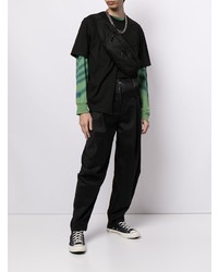 Мужская черная футболка с круглым вырезом от Feng Chen Wang