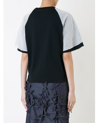 Женская черная футболка с круглым вырезом от Facetasm