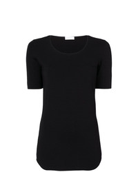 Женская черная футболка с круглым вырезом от Le Tricot Perugia