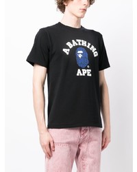 Мужская черная футболка с круглым вырезом от A Bathing Ape