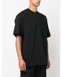 Мужская черная футболка с круглым вырезом от 44 label group