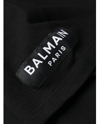 Мужская черная футболка с круглым вырезом от Balmain