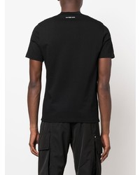Мужская черная футболка с круглым вырезом от Courrèges