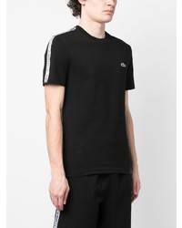 Мужская черная футболка с круглым вырезом от Lacoste