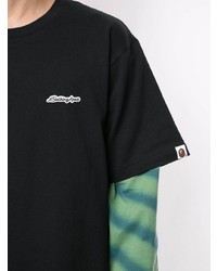 Мужская черная футболка с круглым вырезом от A Bathing Ape