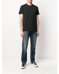 Мужская черная футболка с круглым вырезом от Parajumpers