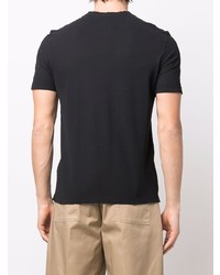 Мужская черная футболка с круглым вырезом от Drumohr