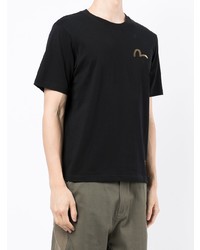 Мужская черная футболка с круглым вырезом от Evisu