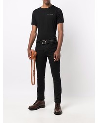 Мужская черная футболка с круглым вырезом от IRO