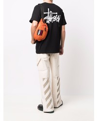 Мужская черная футболка с круглым вырезом от Stussy