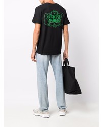 Мужская черная футболка с круглым вырезом от Stussy