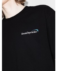 Мужская черная футболка с круглым вырезом от 7 days active