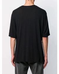 Мужская черная футболка с круглым вырезом от Ami Paris