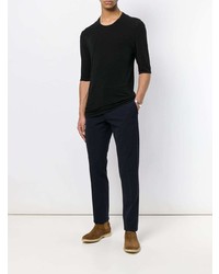 Мужская черная футболка с круглым вырезом от Laneus