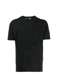 Мужская черная футболка с круглым вырезом от Love Moschino