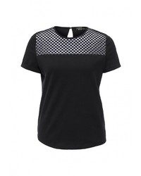 Женская черная футболка с круглым вырезом от Love Republic