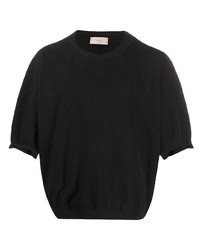 Мужская черная футболка с круглым вырезом от Maison Flaneur