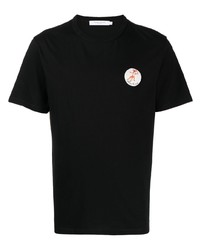 Мужская черная футболка с круглым вырезом от MAISON KITSUNÉ