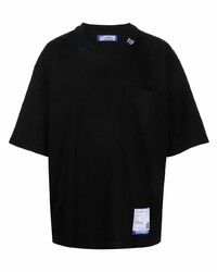 Мужская черная футболка с круглым вырезом от Maison Mihara Yasuhiro