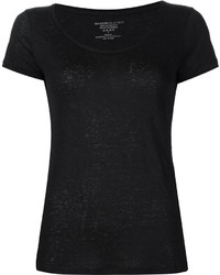 Женская черная футболка с круглым вырезом от Majestic Filatures