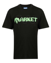 Мужская черная футболка с круглым вырезом от MARKET