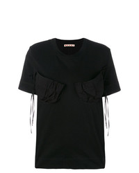 Женская черная футболка с круглым вырезом от Marni