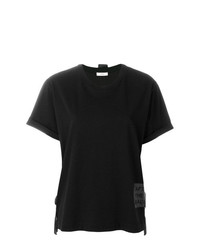 Женская черная футболка с круглым вырезом от Mauro Grifoni