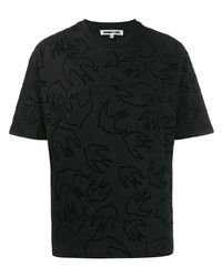 Мужская черная футболка с круглым вырезом от McQ Alexander McQueen