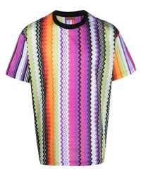 Мужская черная футболка с круглым вырезом от Missoni