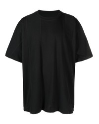 Мужская черная футболка с круглым вырезом от MM6 MAISON MARGIELA