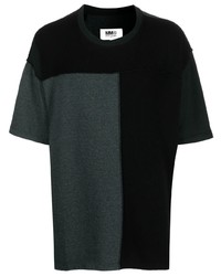 Мужская черная футболка с круглым вырезом от MM6 MAISON MARGIELA