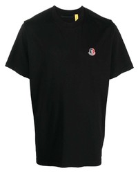 Мужская черная футболка с круглым вырезом от Moncler Genius