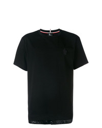 Мужская черная футболка с круглым вырезом от MONCLER GRENOBLE