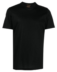 Мужская черная футболка с круглым вырезом от Moorer