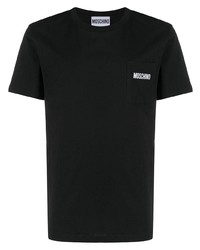 Мужская черная футболка с круглым вырезом от Moschino